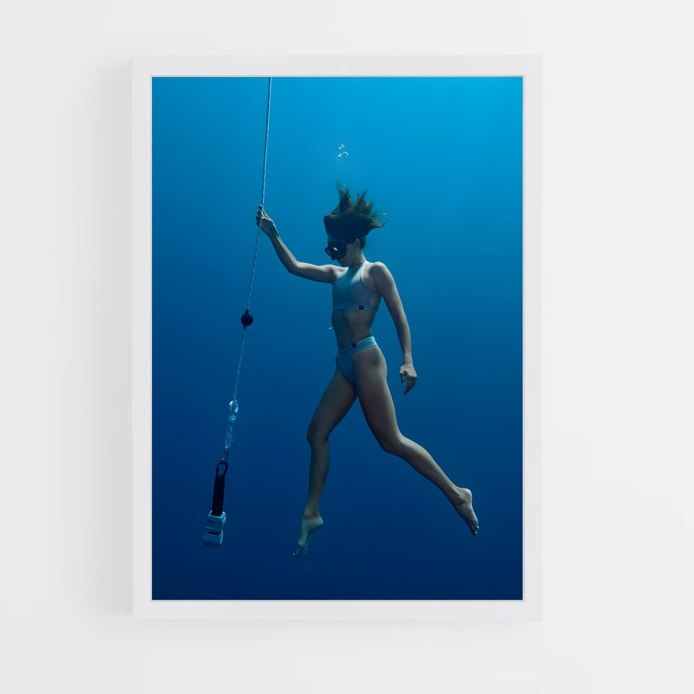 Poster Plongée Équilibrée – affiche Plongée en apnée (vue 3)